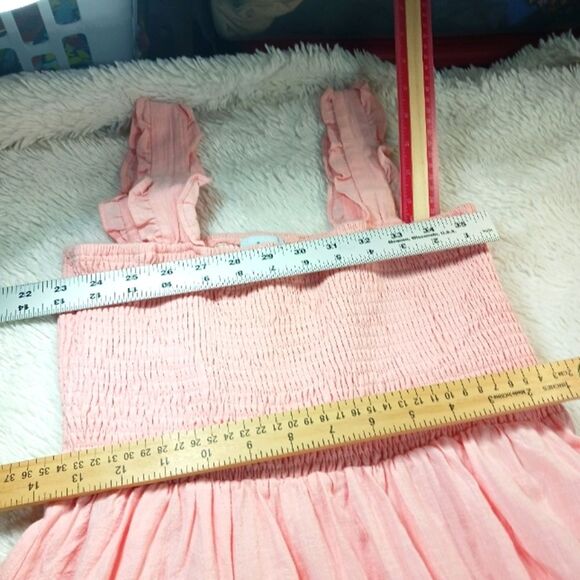 Easy Love Pink Blush Smocked Maxi Dress Woman Medium Flowing With Pockets....... - Picture 3 of 12